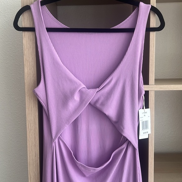 NWT L*Space Nico Midi Cutout Dress in Purple/Lavender Size XL - Picture 3 of 7